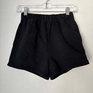 All Things Golden Sweat Shorts Size XS Black Cotton Stretch Loungewear Casual